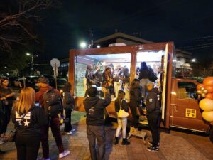 Guerrilla Marketing Glass Wall Display Truck